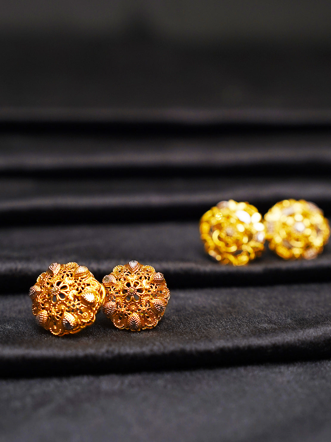 Gold Inspired studs floral