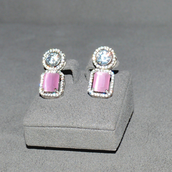 Pink Minimal Drop Studs