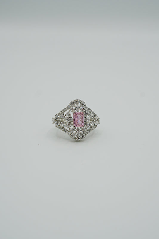 Pink Moissanite Ring