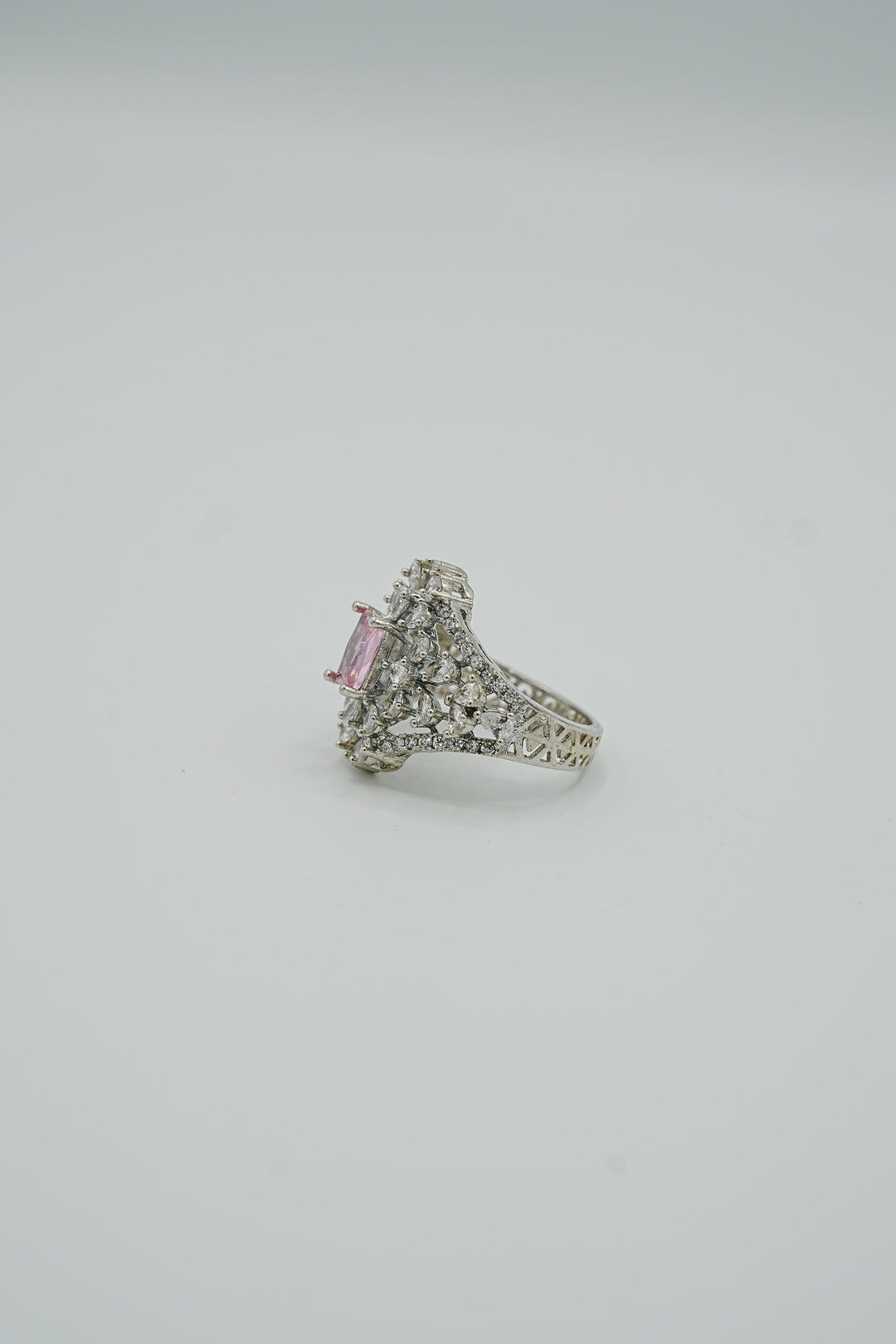 Pink Moissanite Ring
