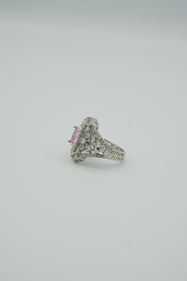 Pink Moissanite Ring