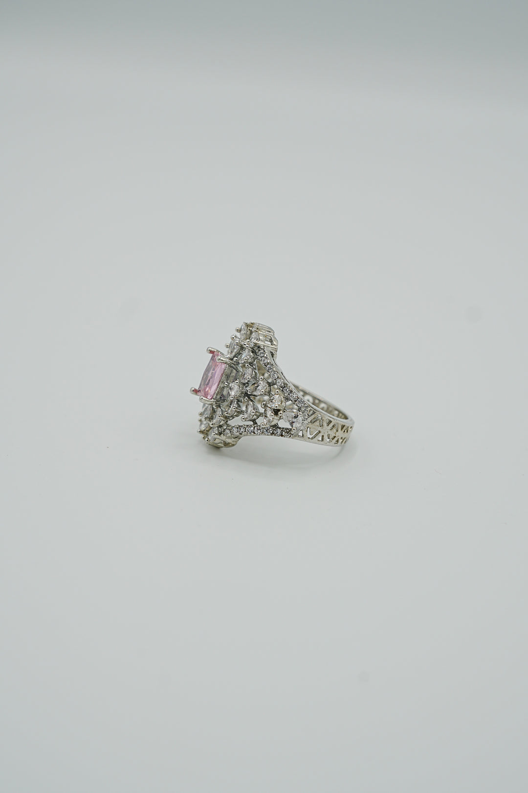 Pink Moissanite Ring