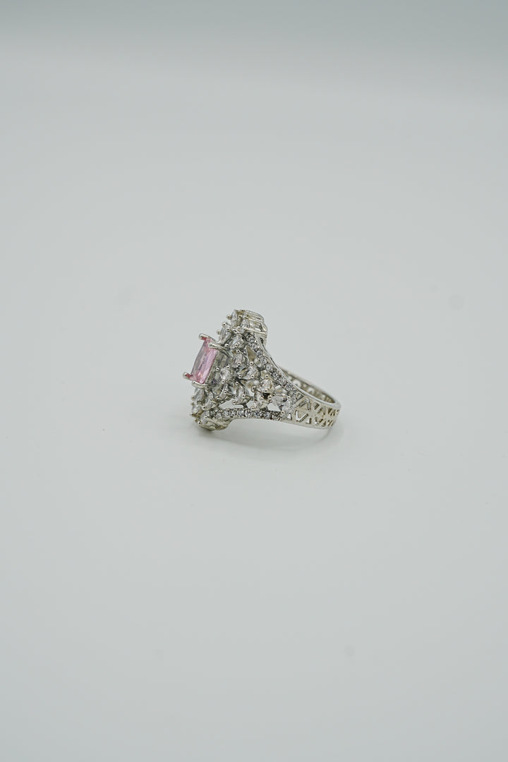 Pink Moissanite Ring