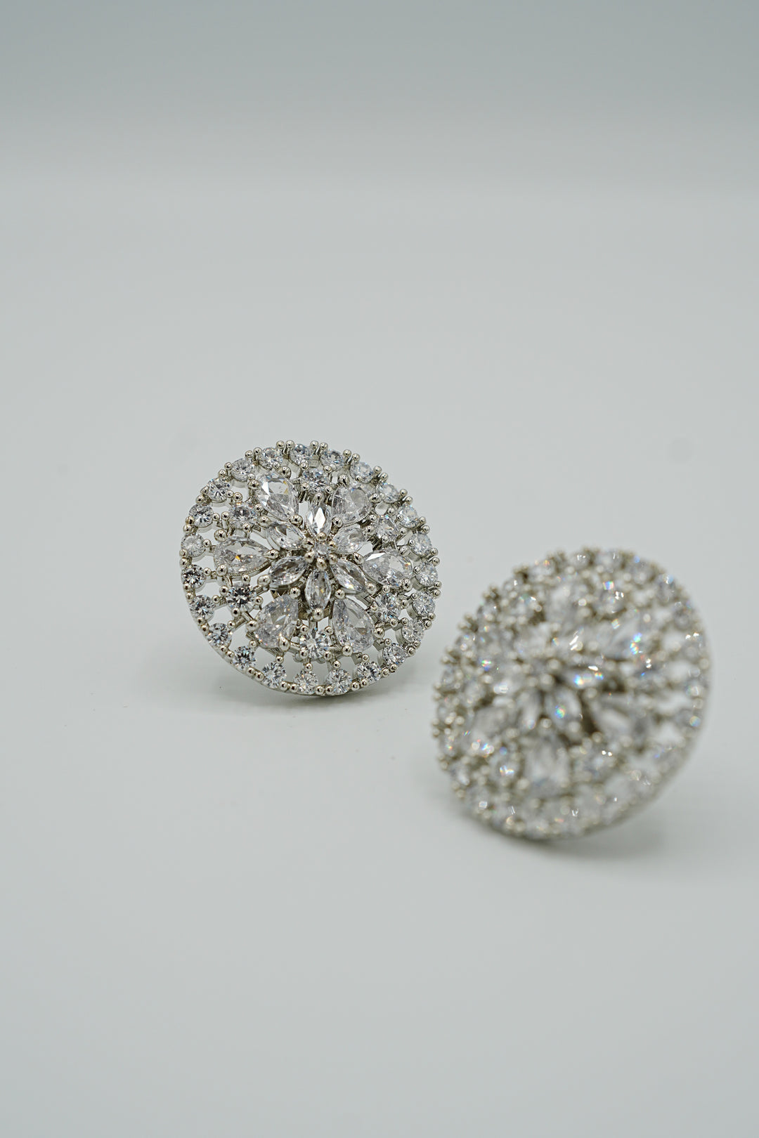 Silver Cloud Burst Studs