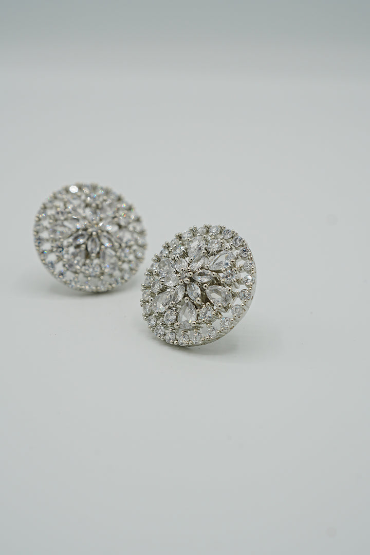 Silver Cloud Burst Studs
