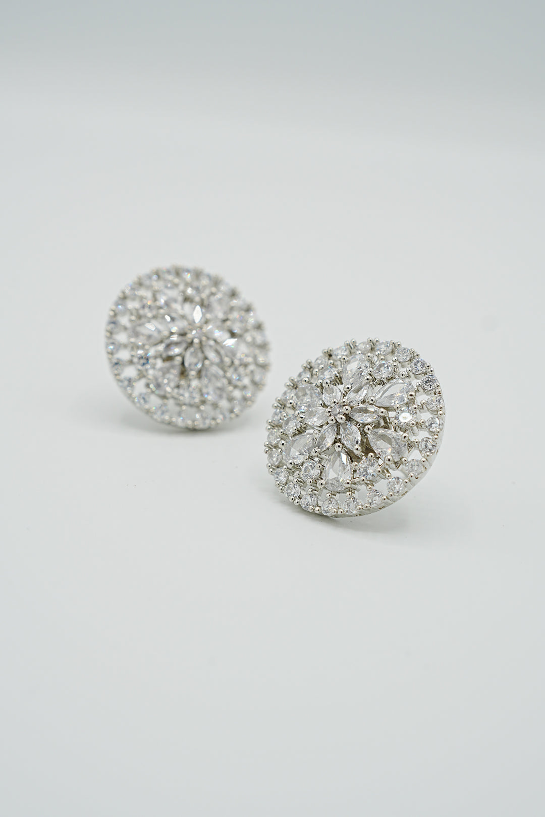 Silver Cloud Burst Studs