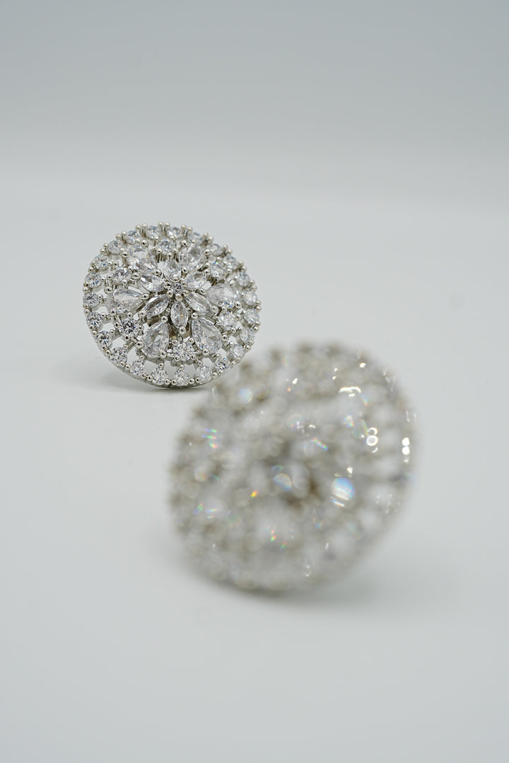 Silver Cloud Burst Studs