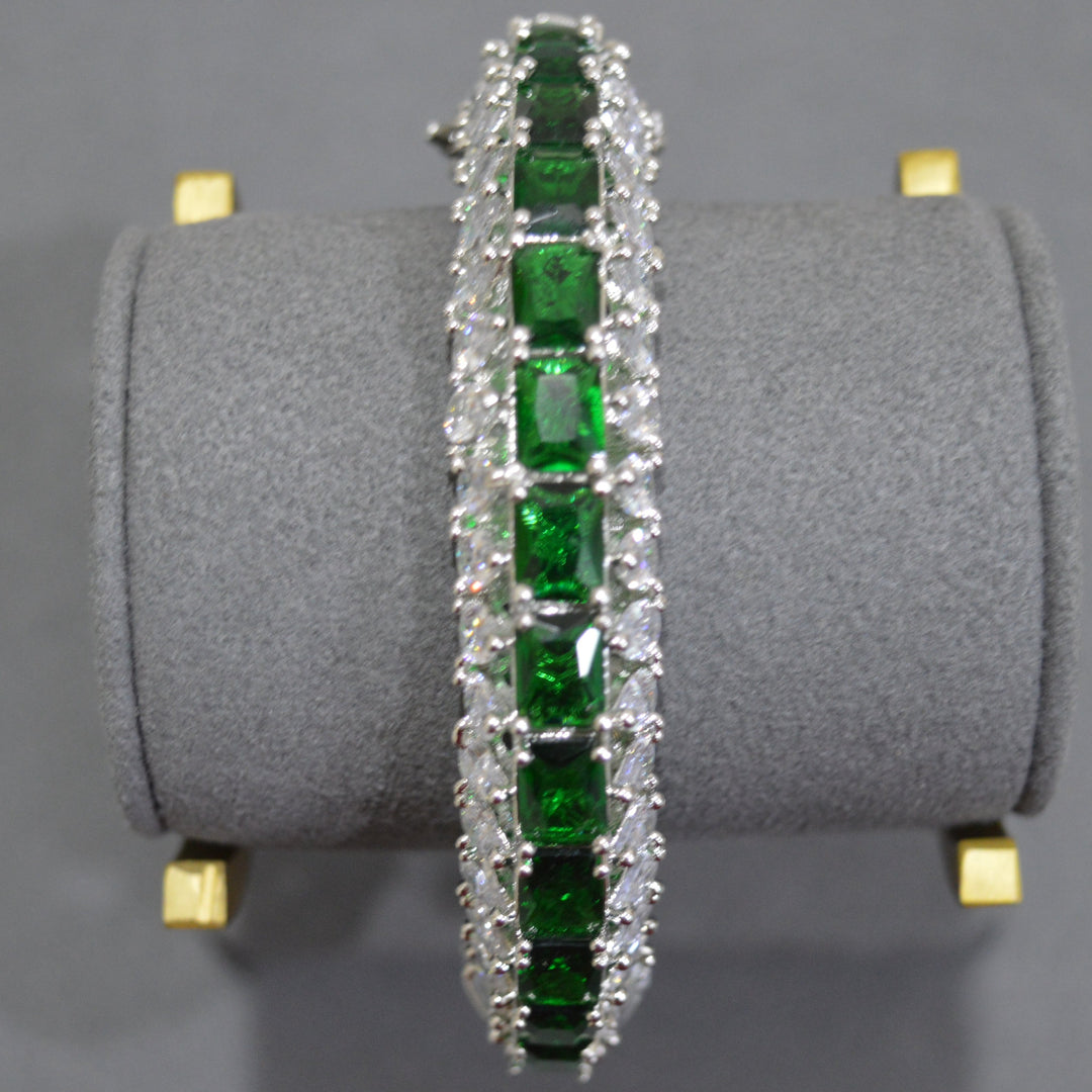 Emerald Moissanite Bangle