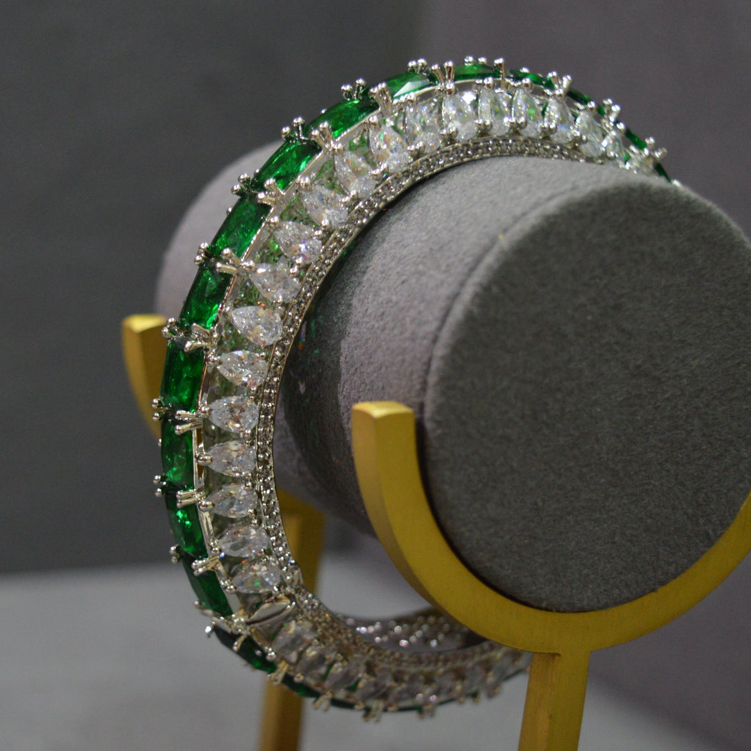 Emerald Moissanite Bangle