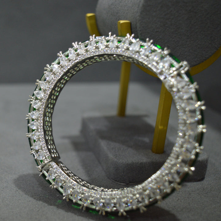 Emerald Moissanite Bangle