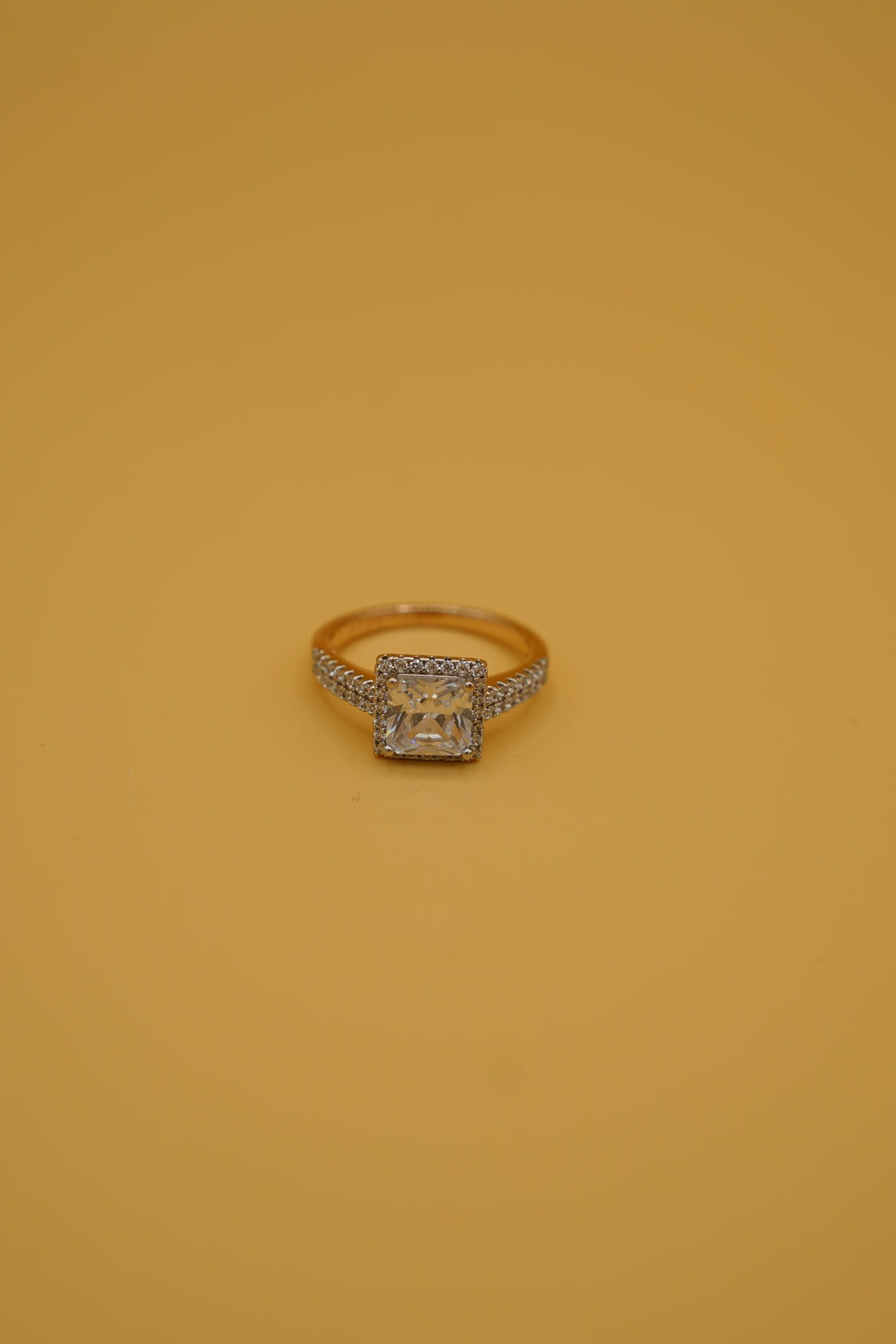 Gold Solitaire Ring
