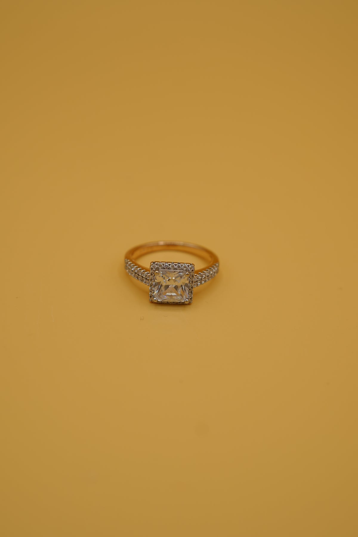 Gold Solitaire Ring