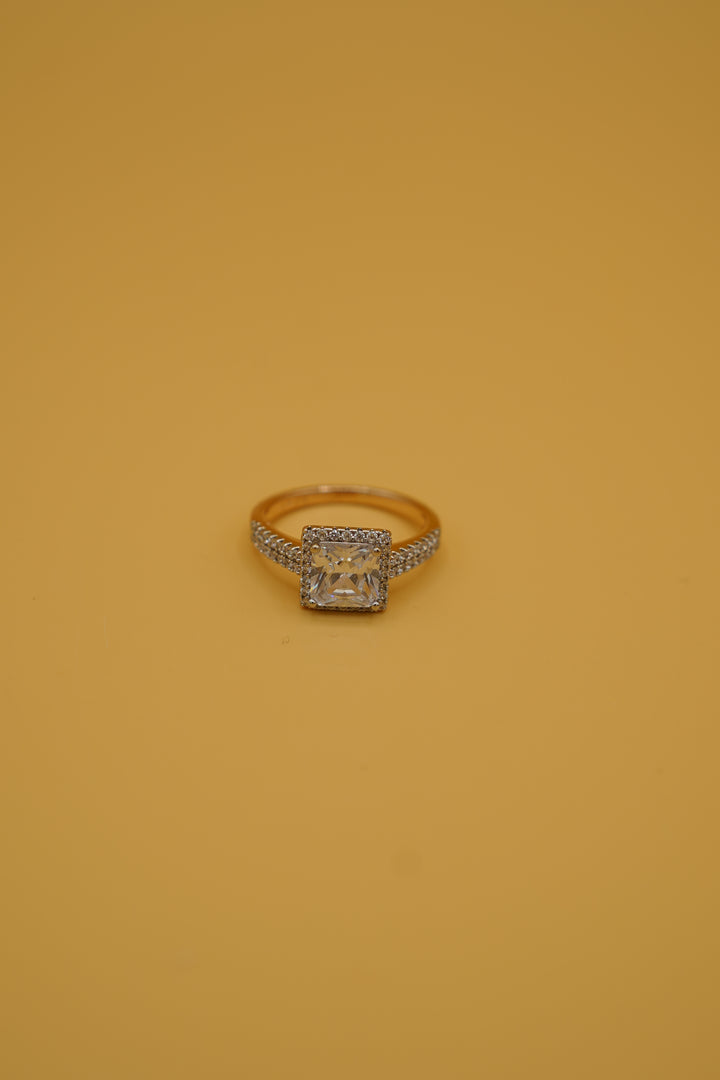 Gold Solitaire Ring