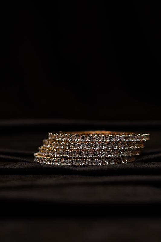 Moissanite Gold Plated Bangles