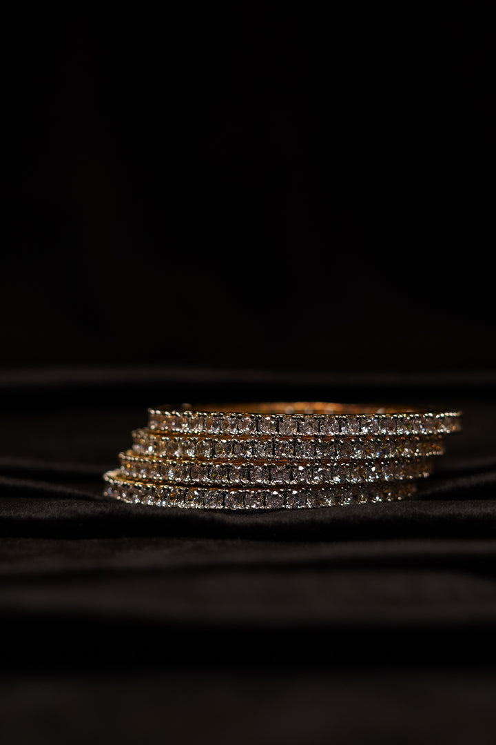 Moissanite Gold Plated Bangles