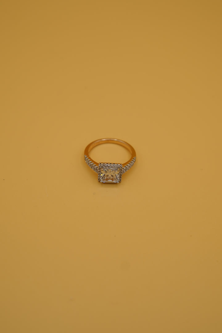 Gold Solitaire Ring