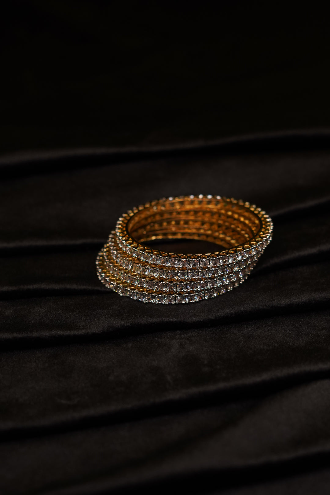 Moissanite Gold Plated Bangles