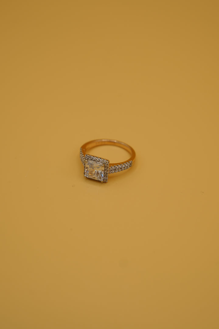 Gold Solitaire Ring