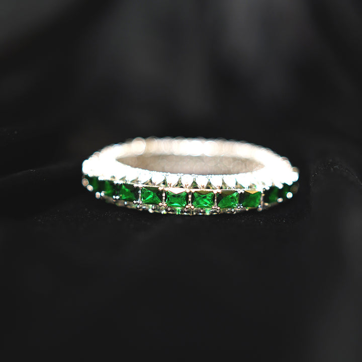 Emerald Moissanite Bangle